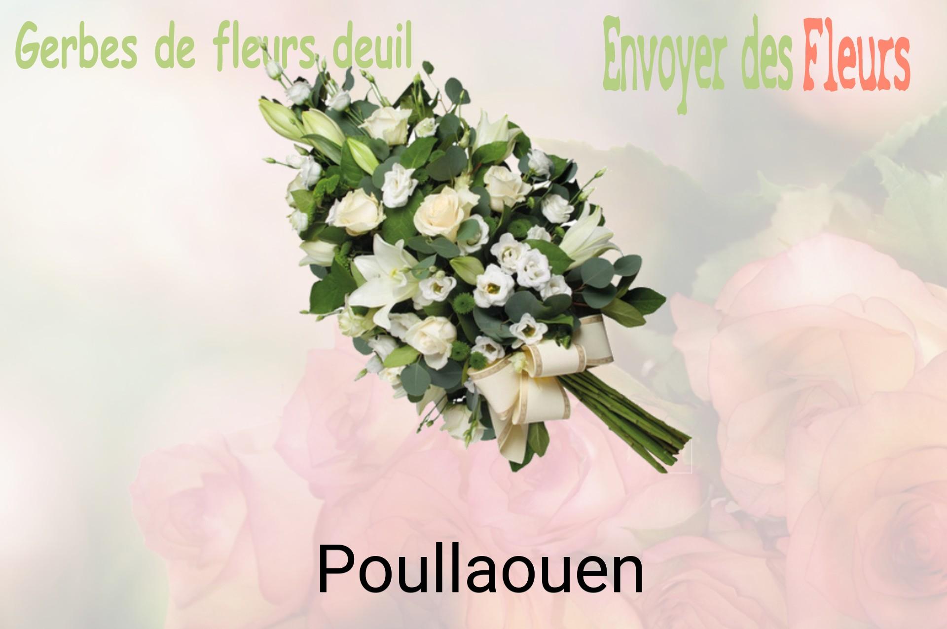 Gerbe de fleurs de deuil livrée à Poullaouen